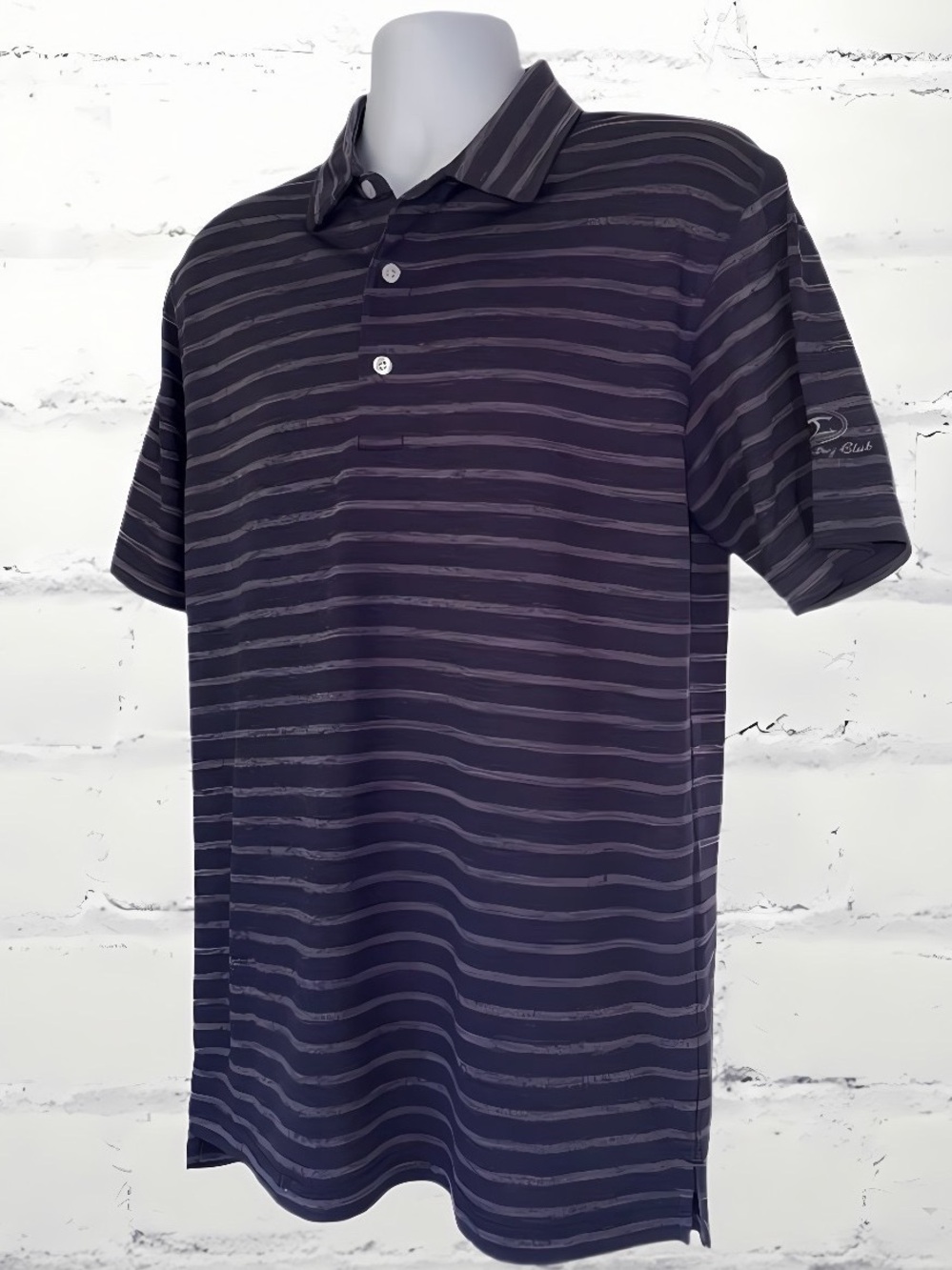 Dunning Golf Polo Shirt Purple Striped Men’s Medium The Country Club at DC Ranch